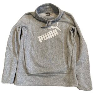 💜 PUMA Gray Cowl Neck Sweatshirt / Pullover - Women's XS